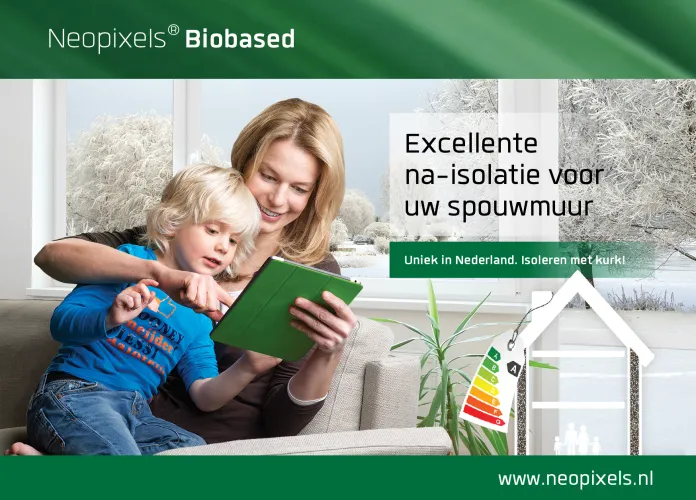 Biobased Spouwmuurisolatie met Neopixels